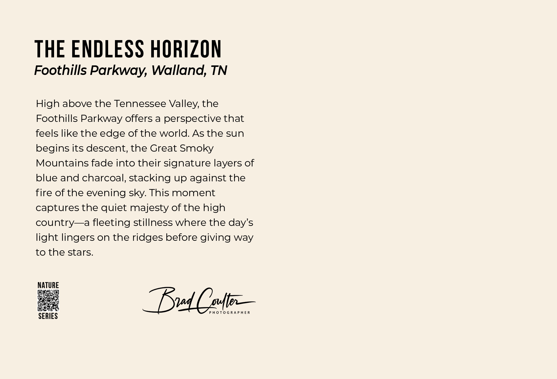 Sunset postcard back